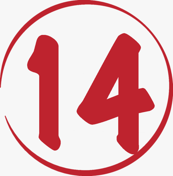Цифра 14 в круге