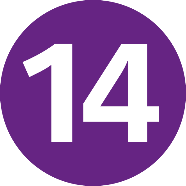 Цифры фиолетовые в круге