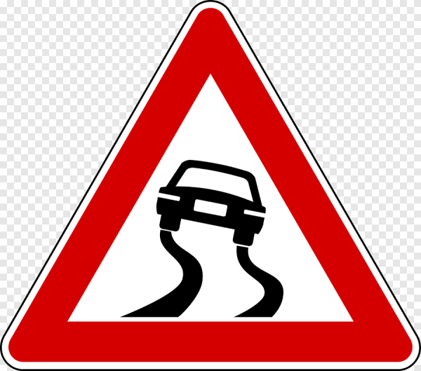 Знак скользкая дорога