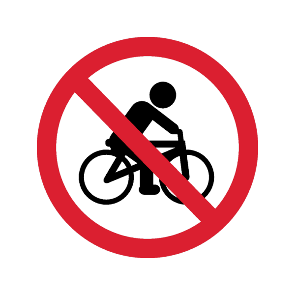 Знак велосипедное движение запрещено