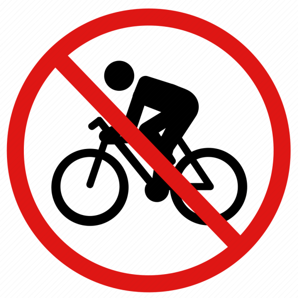 Знак велосипед запрещен