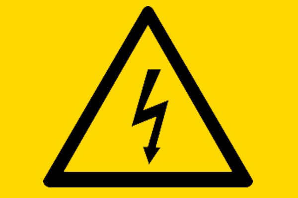 Знак электробезопасности молния
