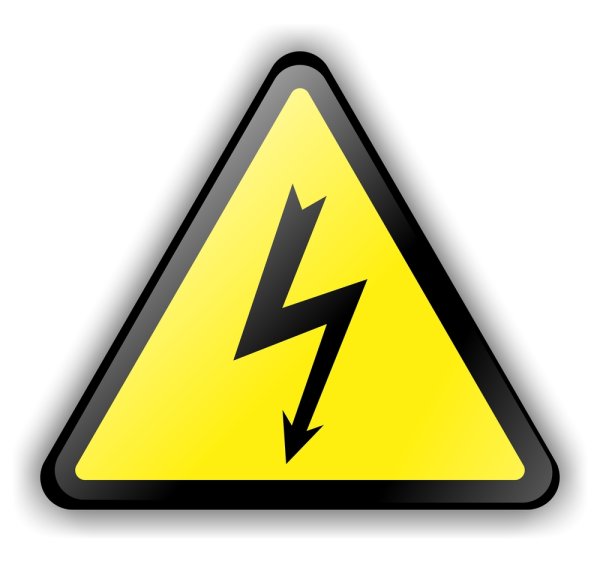 Знак "осторожно! Электрическое напряжение" w08 25мм