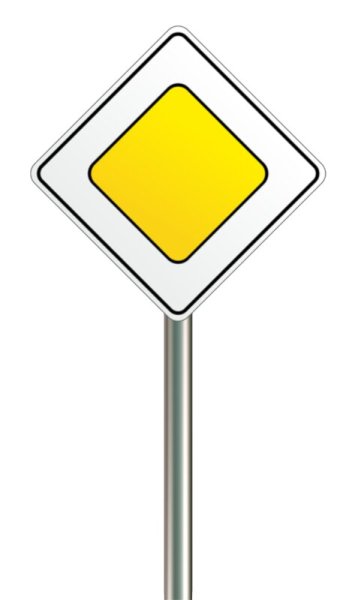 Дорожный знак 2.1 Главная дорога