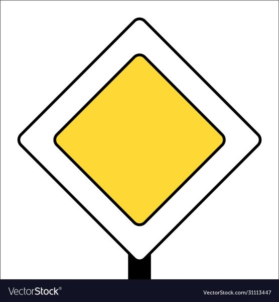 Дорожный знак ромб