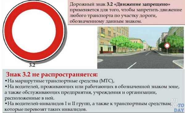 Знак въезд запрещен 3.2