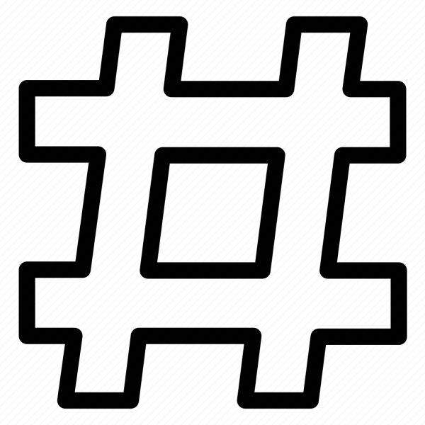 Трафарет хештега