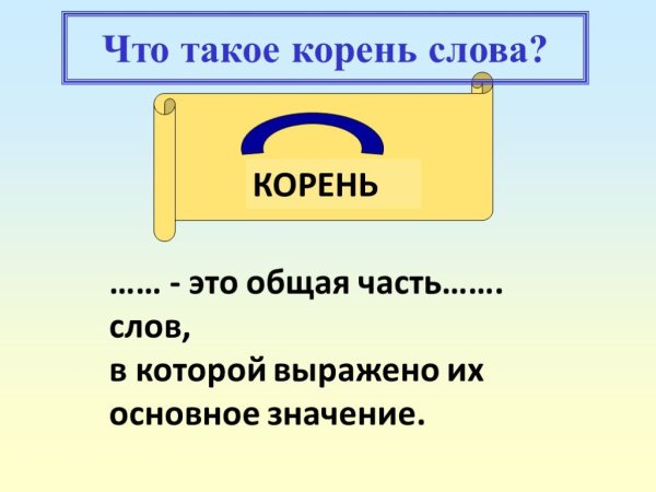 Корень слова определение