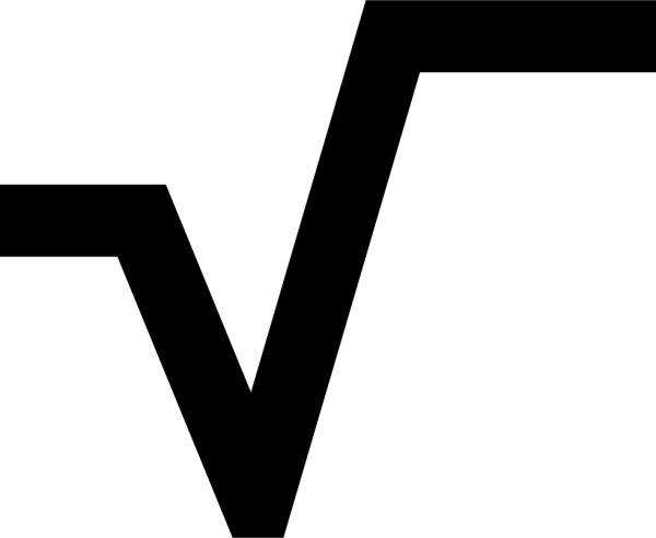 Знак радикала квадратного корня