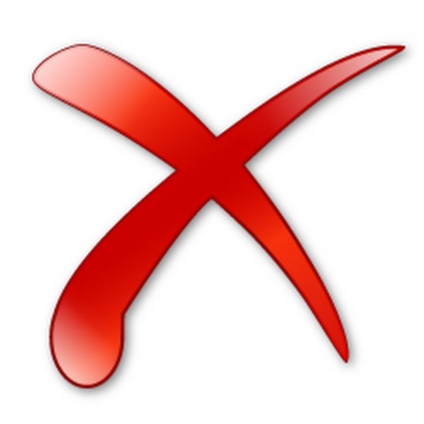 Красный крестик на белом фоне