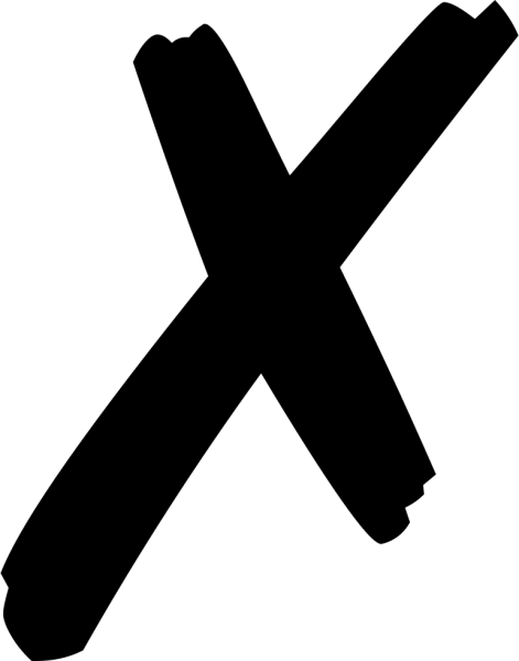 Крестик черный