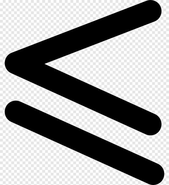 Математический знак меньше