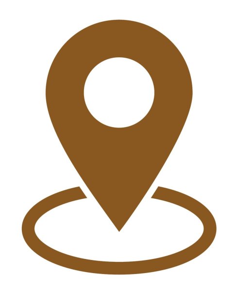 Значок геолокации на белом фоне