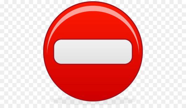 Знак минус красный