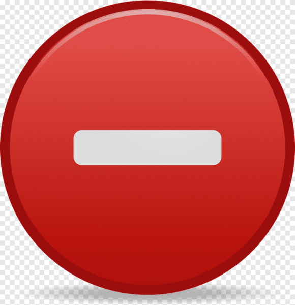 Знак минус в круге