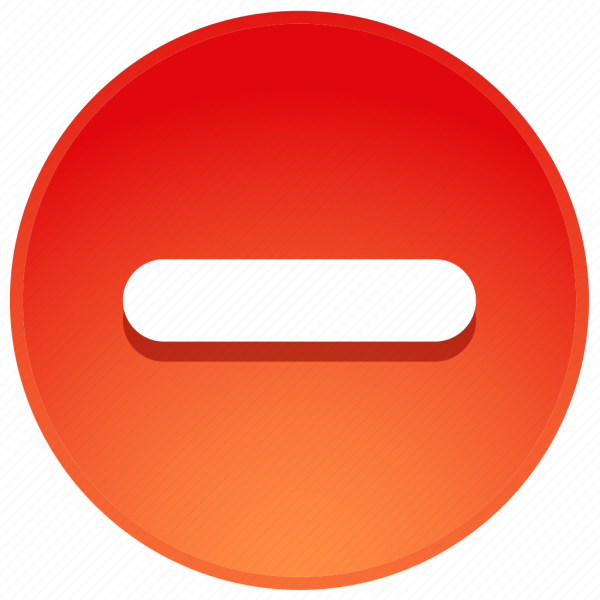 Красный минус