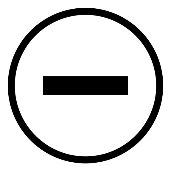 Знак минус в круге