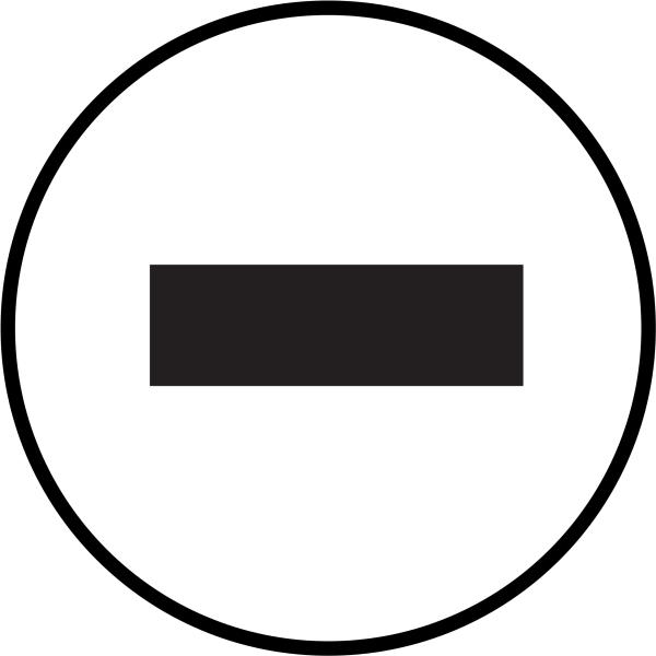 Знак минус в круге