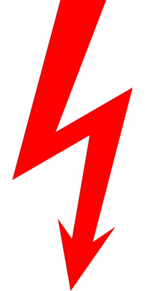 Красная молния значок