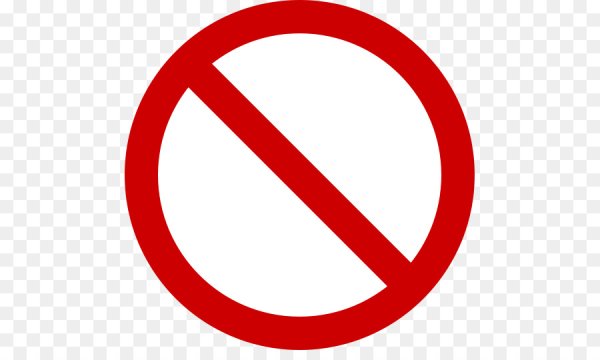 Знак запрета прозрачный