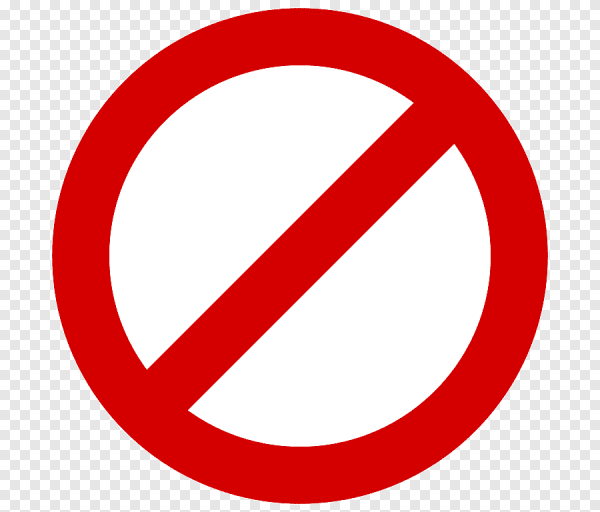 Знак запрета прозрачный