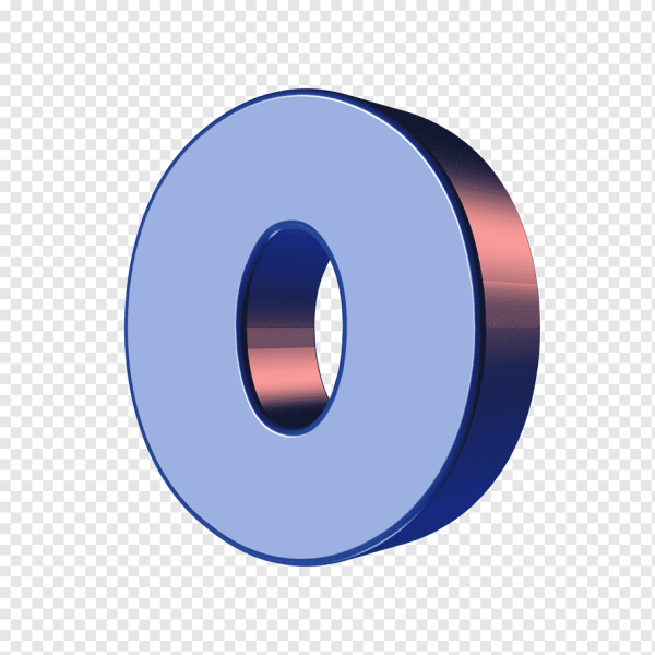 Цифра 0 без фона