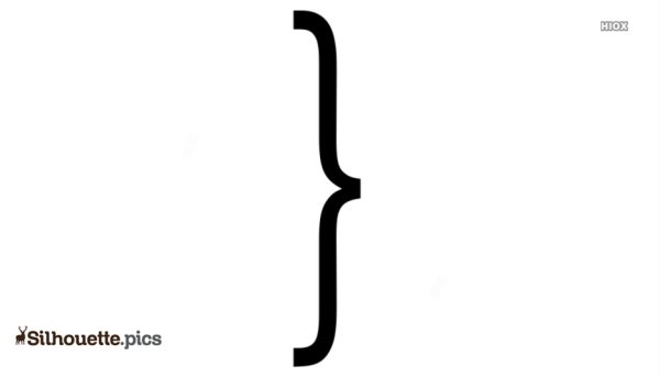 Фигурная скобка без фона