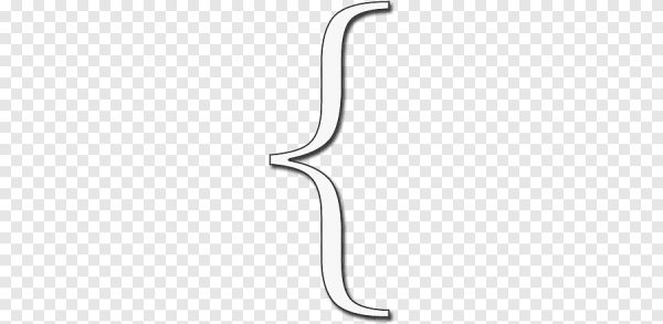 Фигурная скобка белая