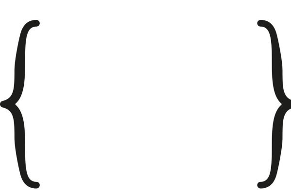 Фигурная скобки н аблом фоне