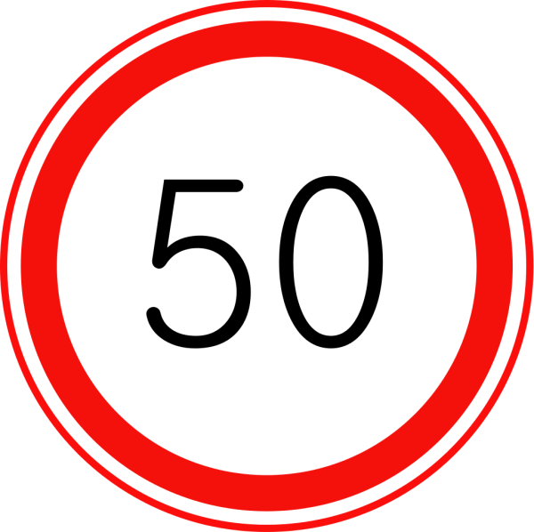 Знак скорость 40