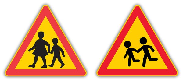 Дорожный знак осторожно дети