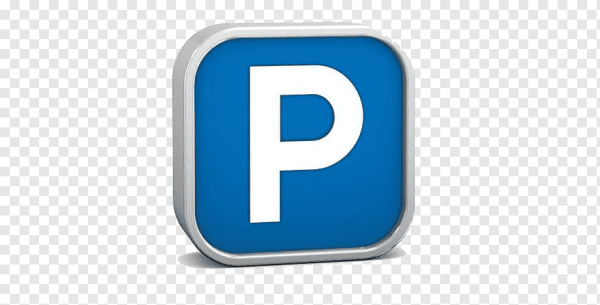 Знак парковки на белом фоне