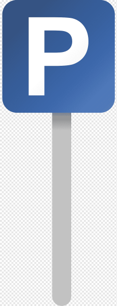 Знак парковка на прозрачном фоне