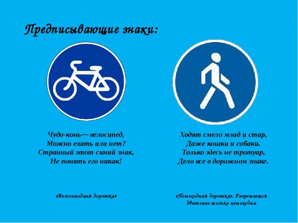 Знак пешеходная дорожка и велосипедная дорожка