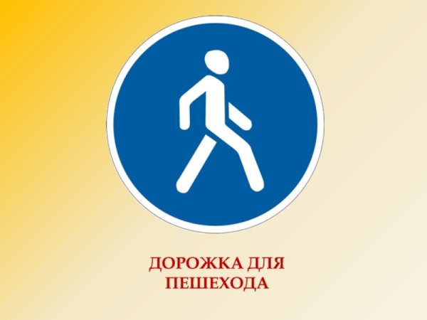 Дорожный знак пешеходная дорожка
