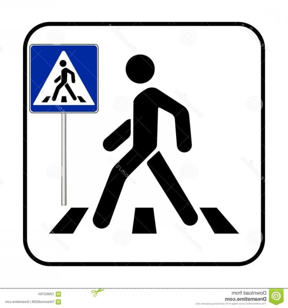 Дорожные знаки для пешеходов на белом фоне