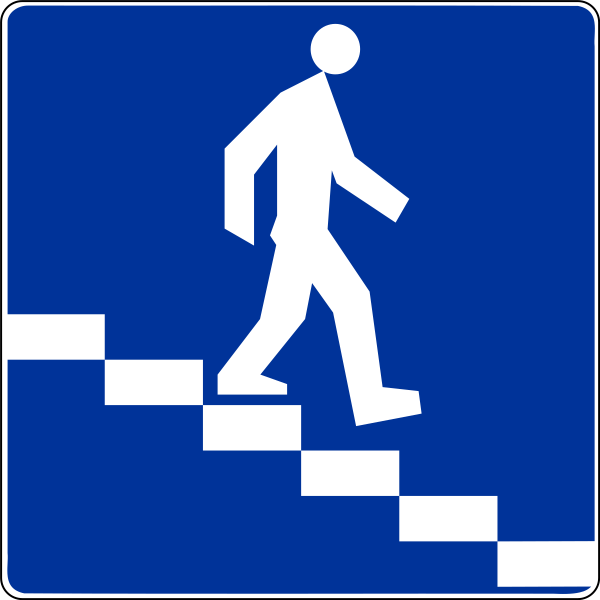 Подземный пешеходный переход знак
