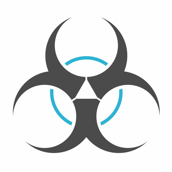 Значок радиации без фона