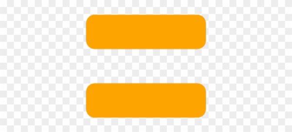 Знак равно желтый