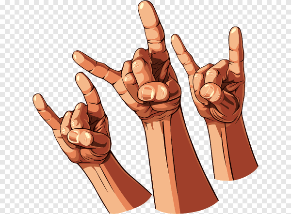 Знак рока на пальцах