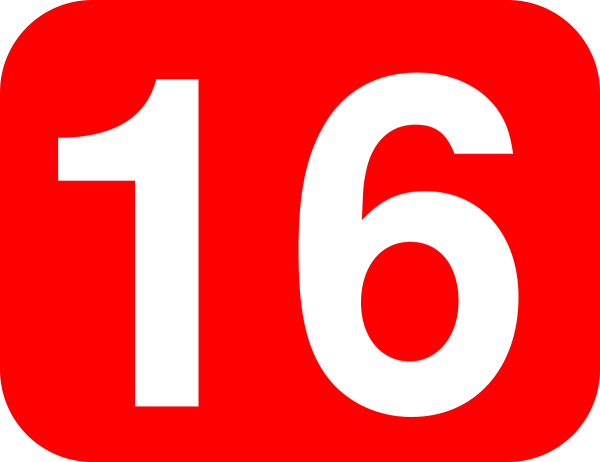 Цифра 16 красивая