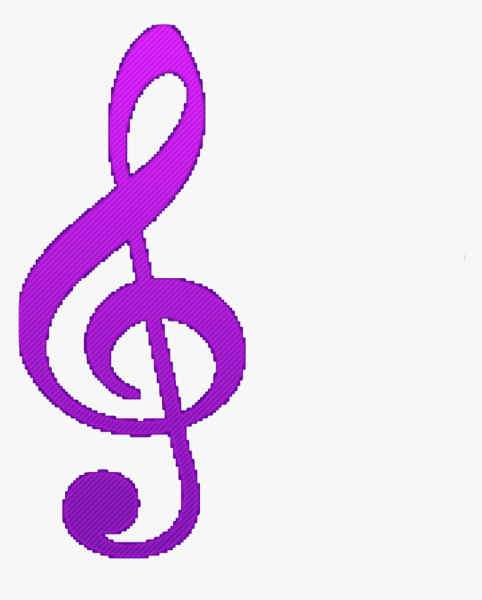 Скрипичный ключ фиолетовый