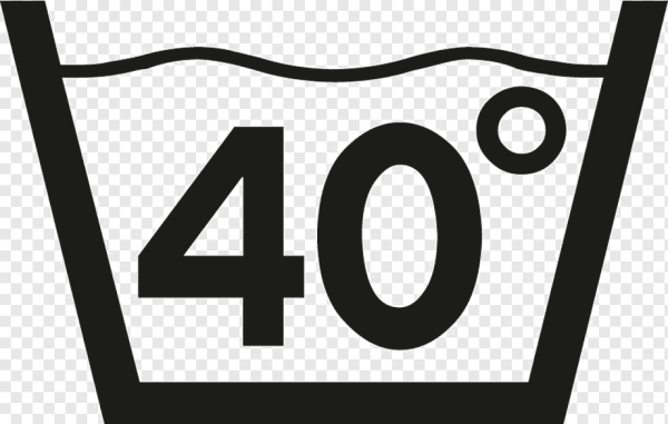 Стирать при 40 градусах значок