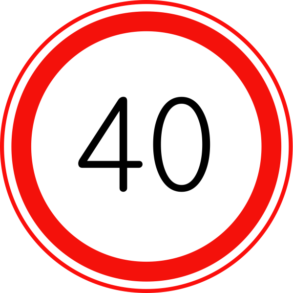 Ограничение скорости 40