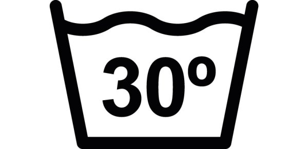 Значок стирка 30