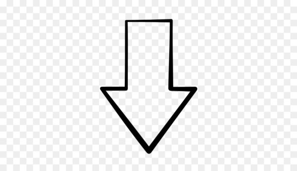 Белая стрелка вниз