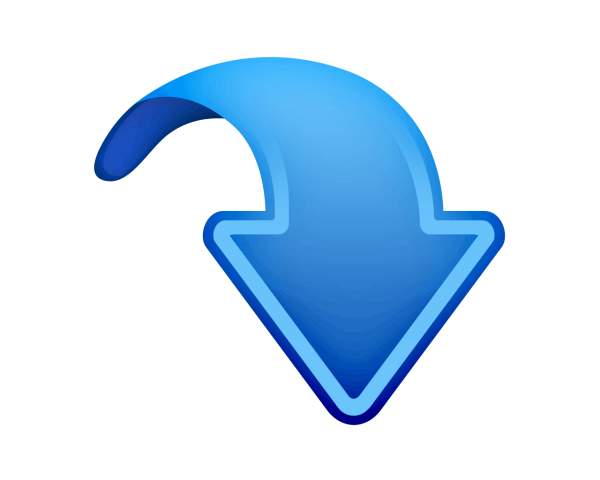 Стрелочка вниз на прозрачном фоне