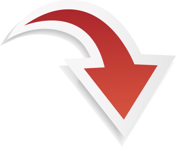 Красная стрелка вниз