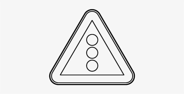 Знак светофор раскраска