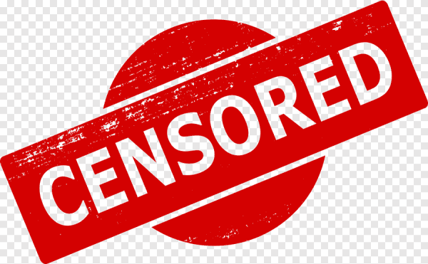 Надпись censored